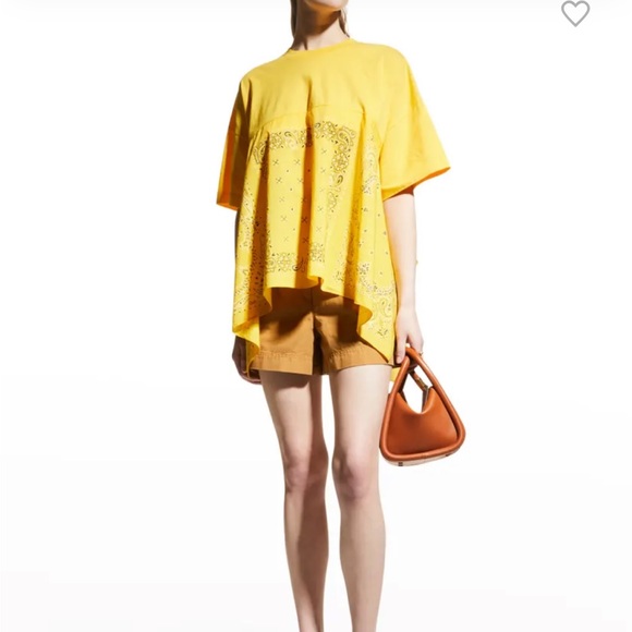 Kenzo Yellow Bandana Oversized Tee Top - S - Picture 3 of 6